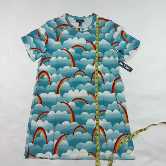 New ModCloth On Cloud Mine Tee Shirt Dress Sea Blue Clouds - Picture 6 of 7